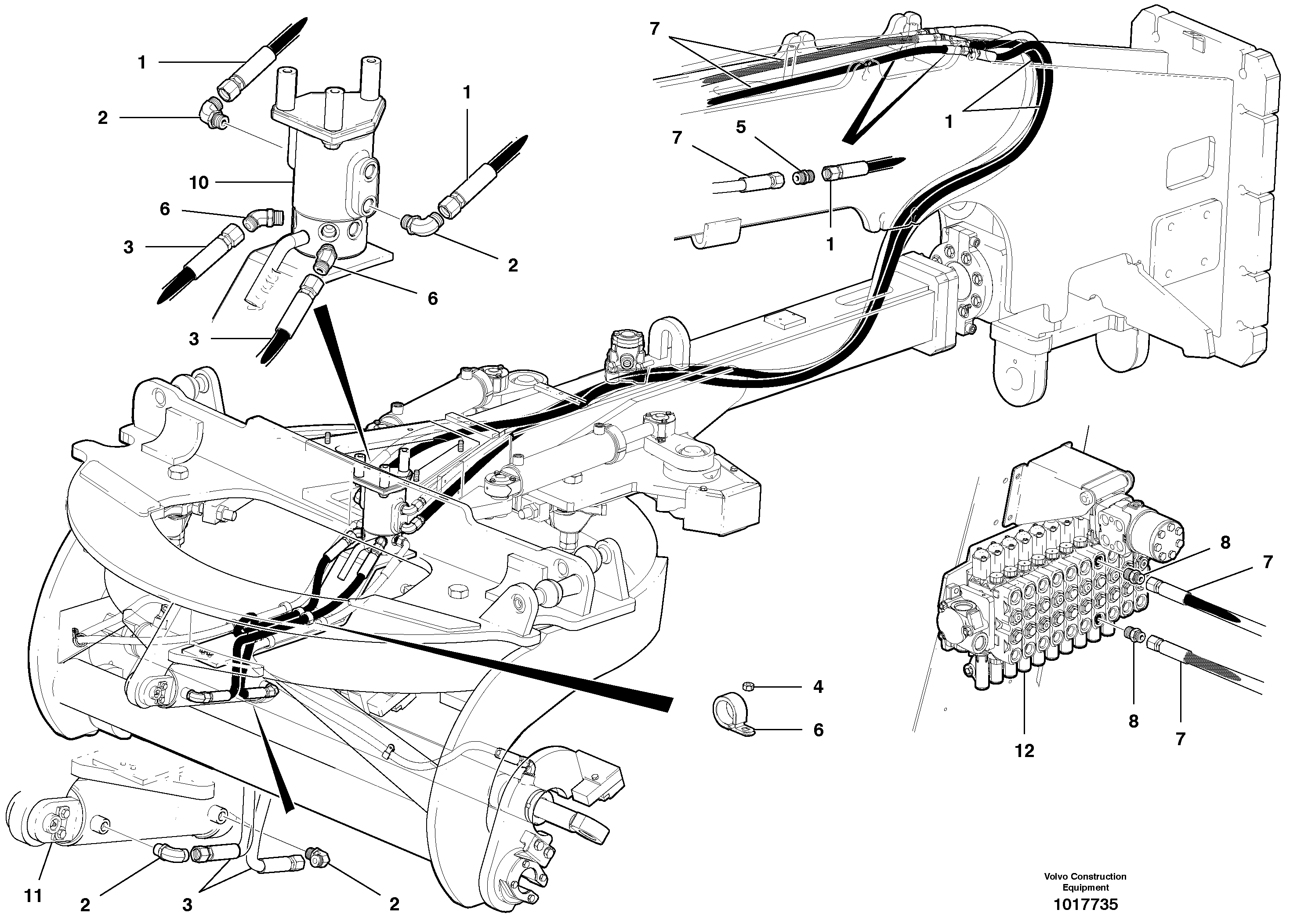 Схема запчастей Volvo G900 MODELS S/N 39300 - - 102130 Blade tilt circuit 