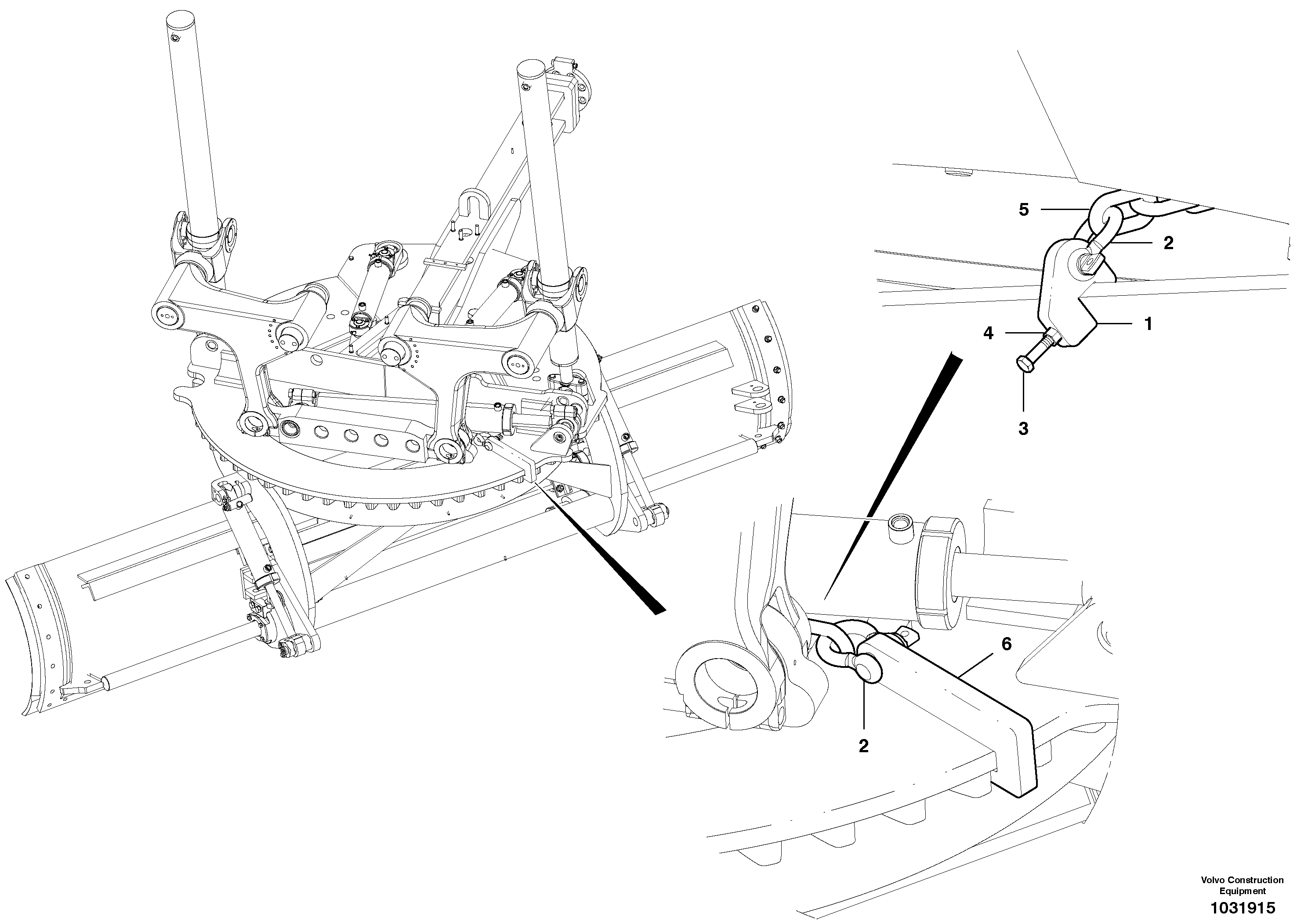 Схема запчастей Volvo G900 MODELS S/N 39300 - - 29046 Blade tilt cylinder lock - Italian Homologation 