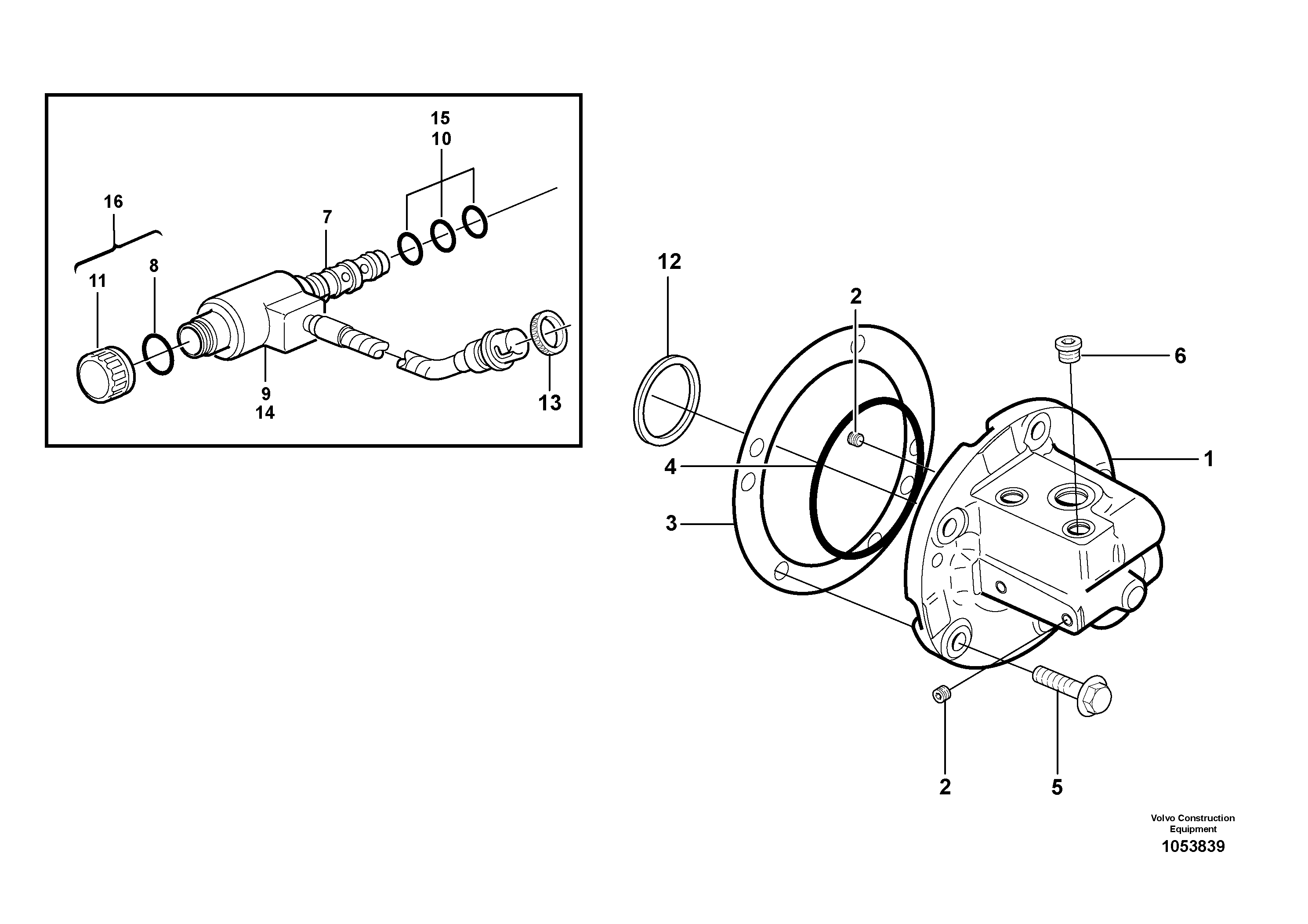 Схема запчастей Volvo G900 MODELS S/N 39300 - - 11105 Oil distributor 