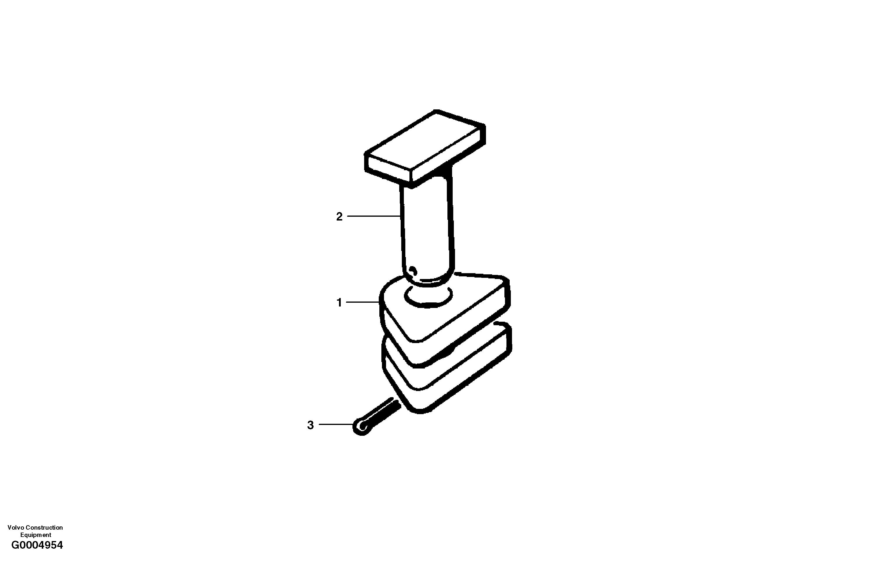 Схема запчастей Volvo G700 MODELS S/N 33000 - - 7748 Towing hook 