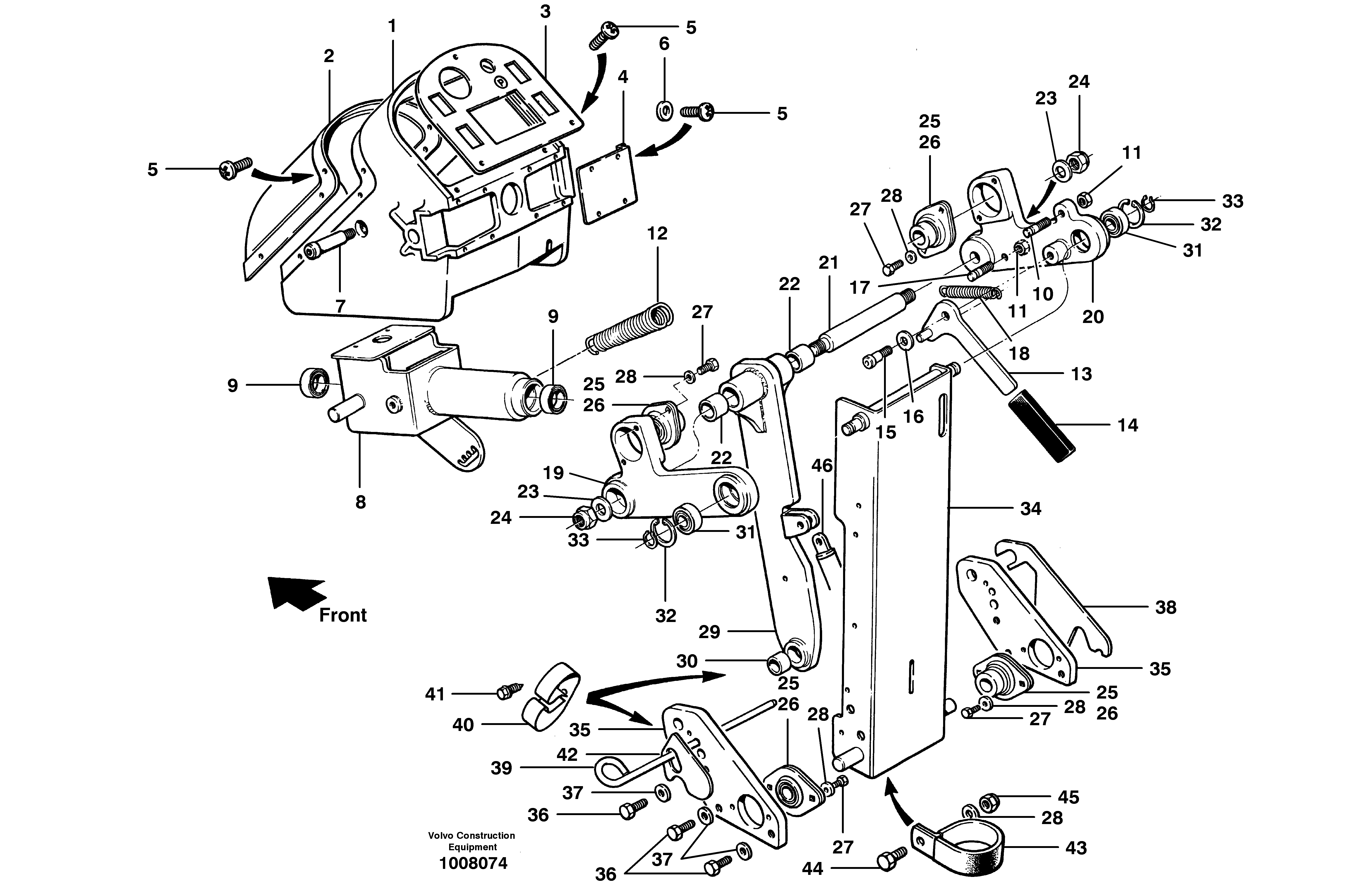 Схема запчастей Volvo G700B MODELS S/N 35000 - - 24256 Control head assembly 